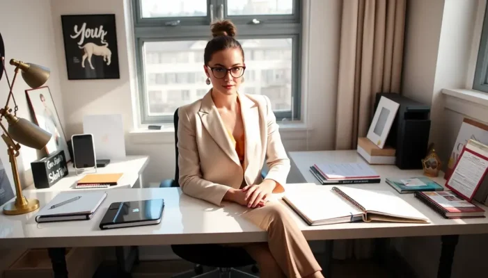 Fashion editor balancing work and self-care with accessories and tech.