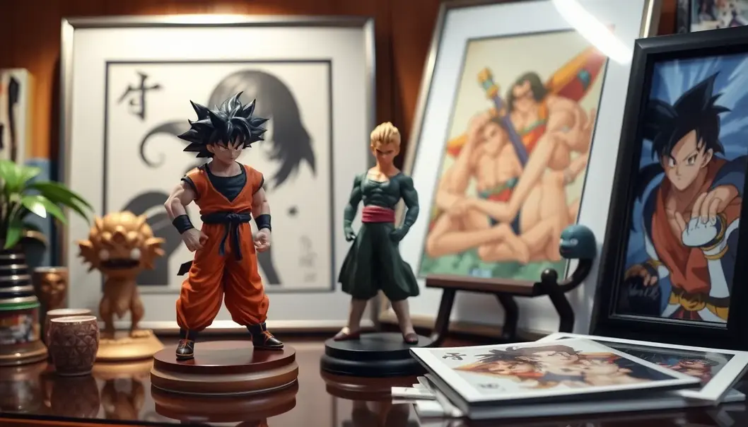 A tailor delicately crafting an anime cosplay costume, capturing the essence of Naruto.